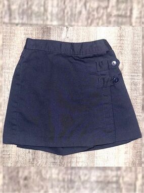 💞 Little Girls Size 4 Navy Blue Dennis School Uniforms Classic Skort Skirt